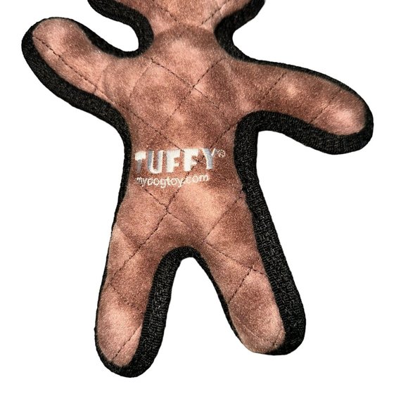 New Rare HTF Tuffy Gear Gingerbread Man Christmas Squeakers 11" Dog Toy Play - Picture 6 of 6